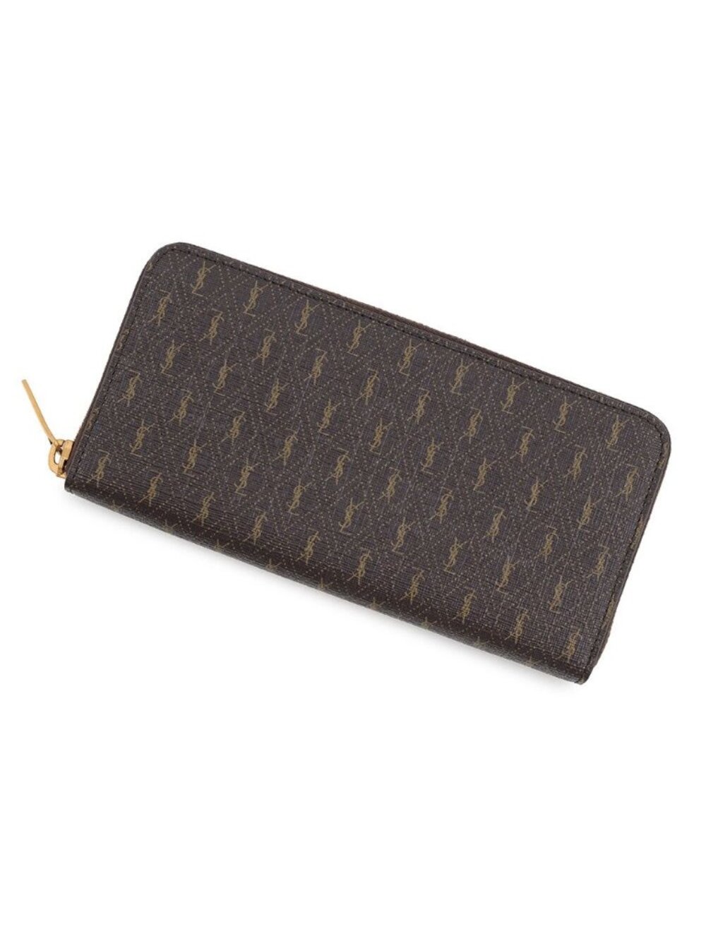 Saint Laurent Paris Wallet le Monogram Zip Around Leather